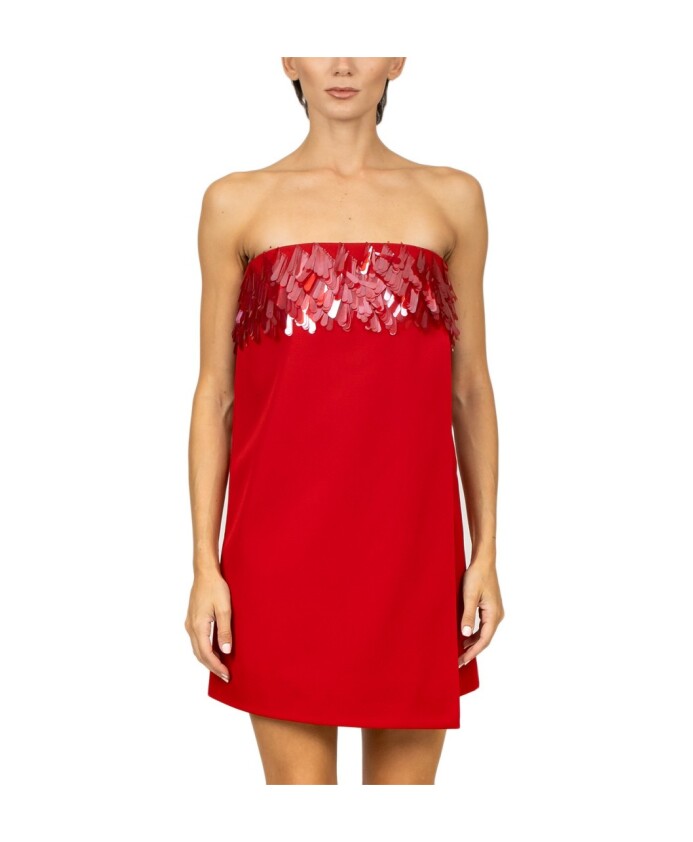 rode-polyester-jurk-met-applicaties