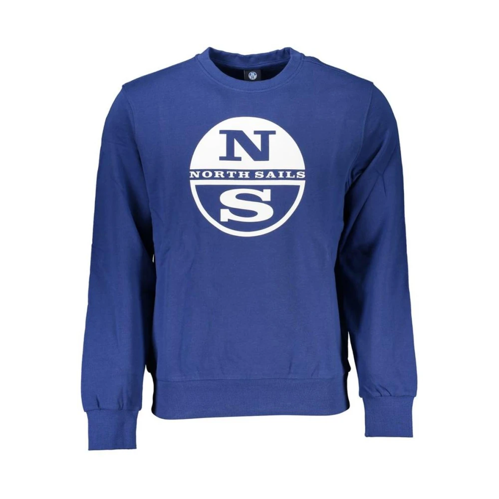 North Sails , Sweatshirts, Male, Blue, 2XL, Crew Neck Sweatshirt