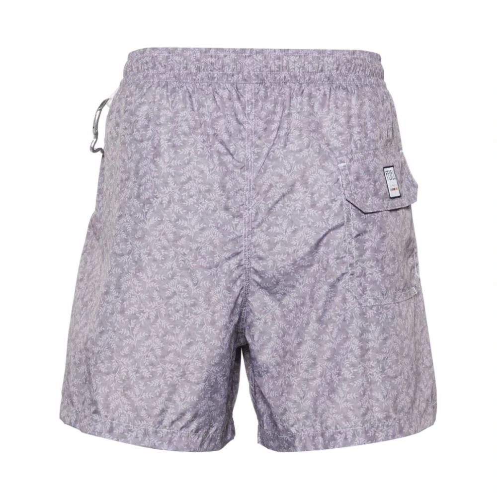 Fedeli Polyester Zwemshorts met Elastische Band Gray Heren