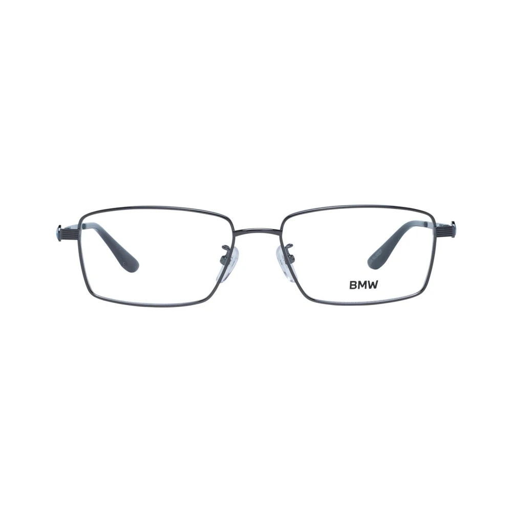 BMW Gunmetal Metalen Frame Rechthoekige Brilmontuur Mannen Black Heren