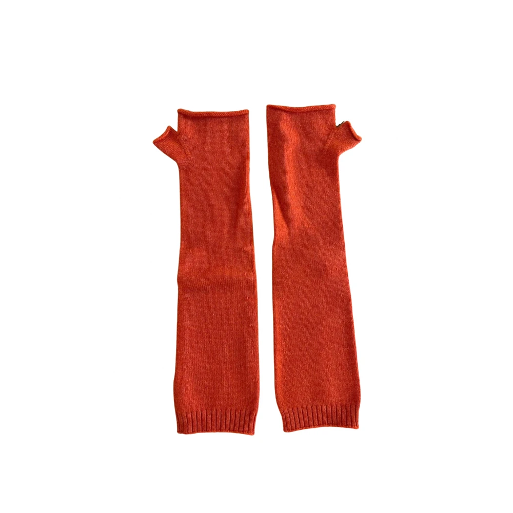 C.T.plage Kasjmier Lange Handschoenen in Rood Red Dames