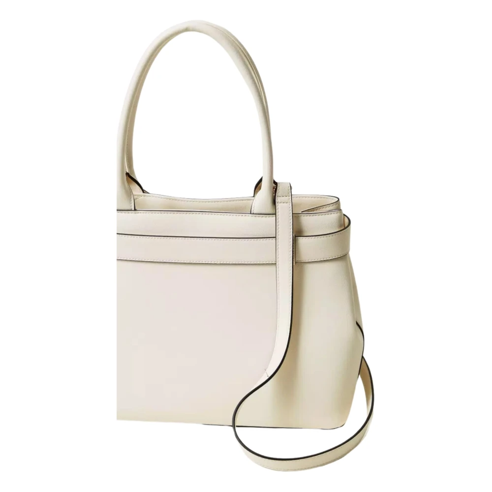 Twinset Stijlvolle Voyage Leren Shopper Tas White Dames