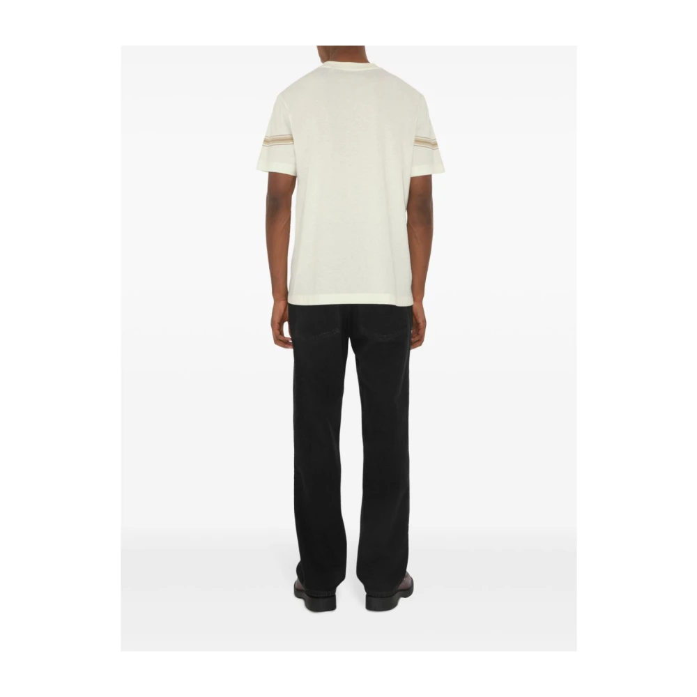 Burberry Witte katoenen T-shirt met Equestrian Knight Design White Heren