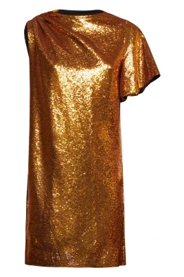 One-shoulder Paljettklänning