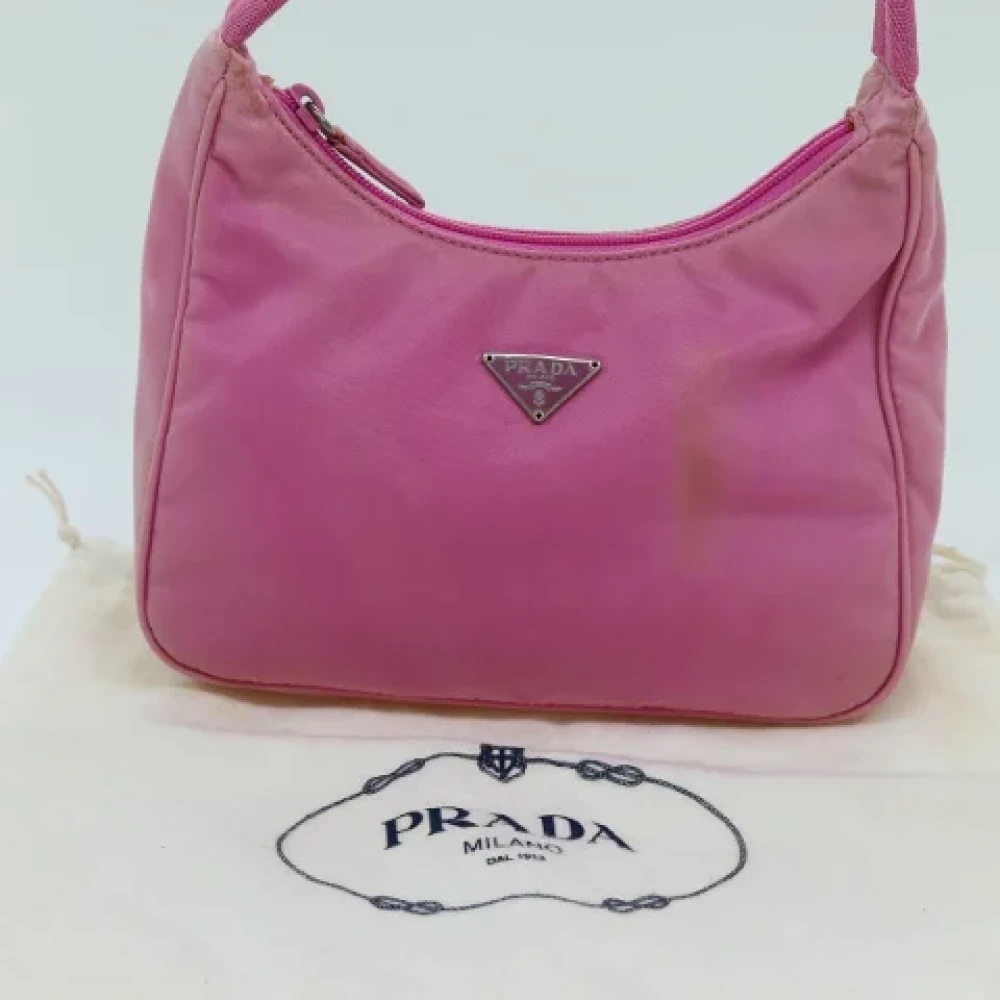 Prada Vintage Pre-owned Nylon handbags Pink Dames