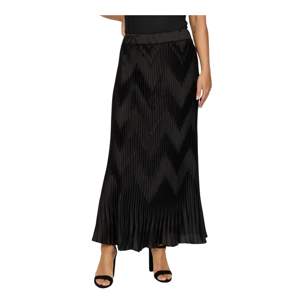2-Biz Maxi-rok met bloemenprint Black Dames