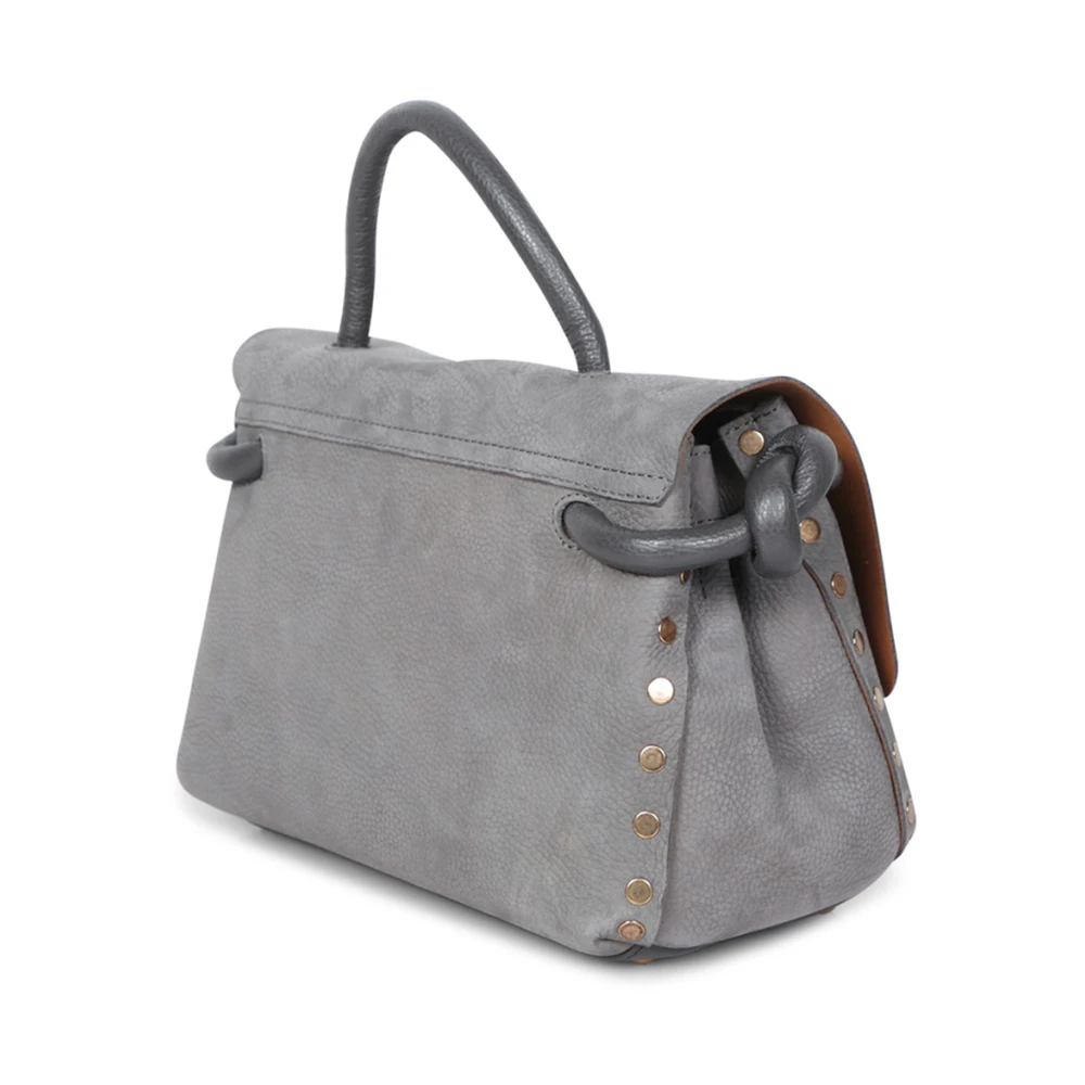 Zanellato Grijze Suède Tas met Gouden Details Gray Dames