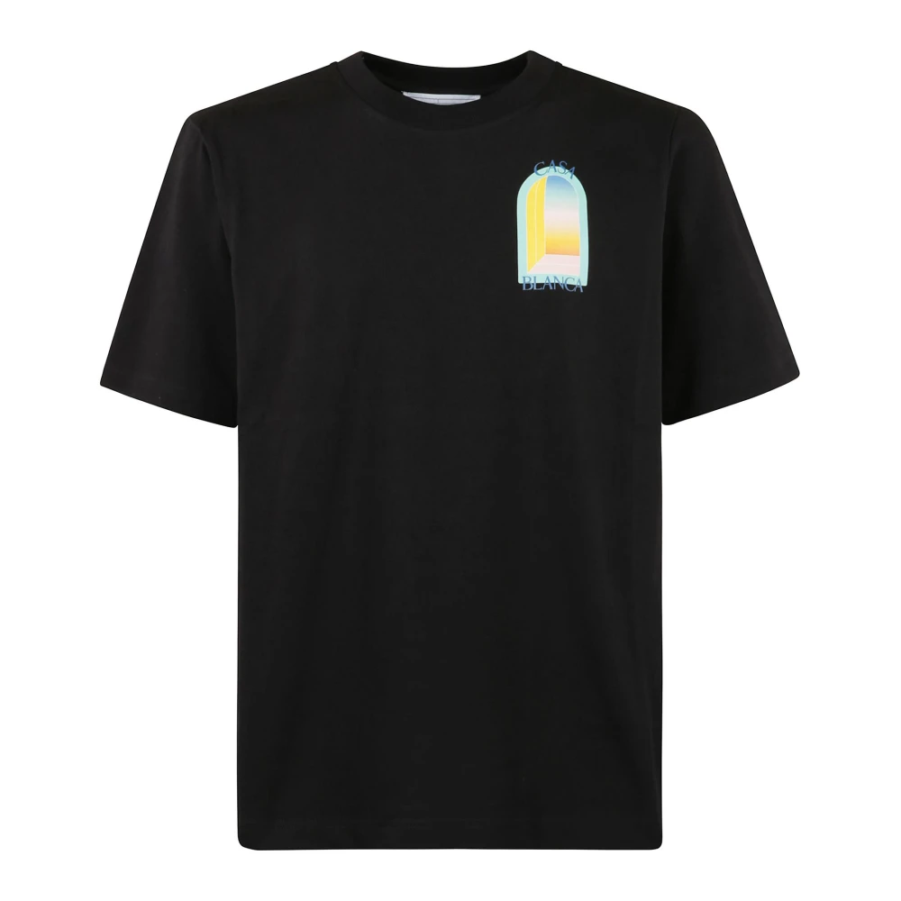 Casablanca Kleurrijk Bedrukt T-shirt Black Heren