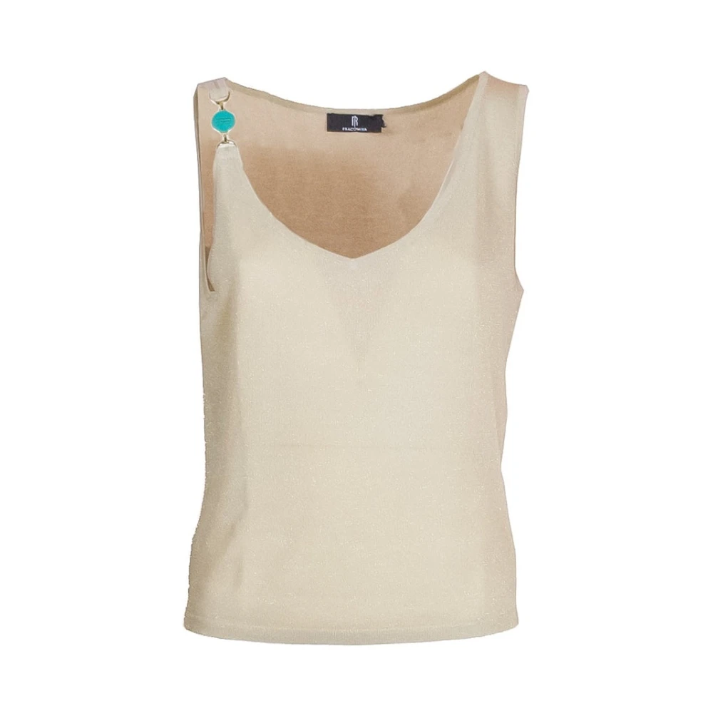 Fracomina Donna Beige Top, Xs, New,