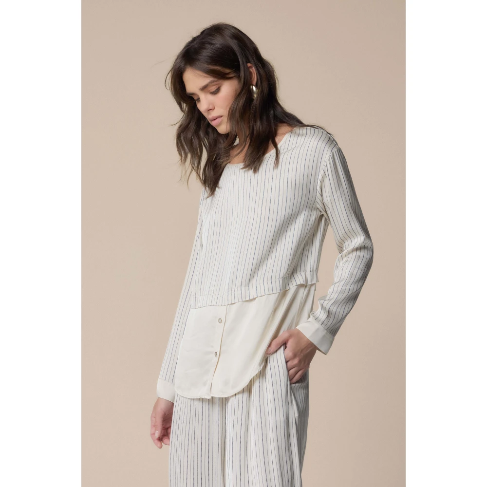 Kocca Stijlvolle Blouses voor Vrouwen Beige Dames