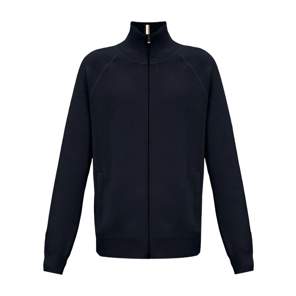 Hugo Boss Blauwe Gebreide Trui Blue Heren