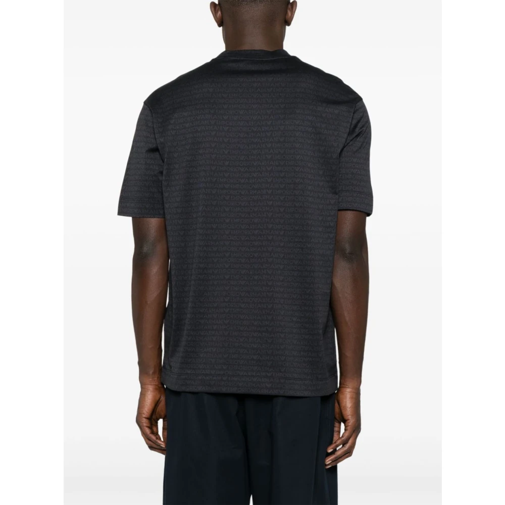 Emporio Armani Zwarte Crew Neck T-shirts en Polos Black Heren