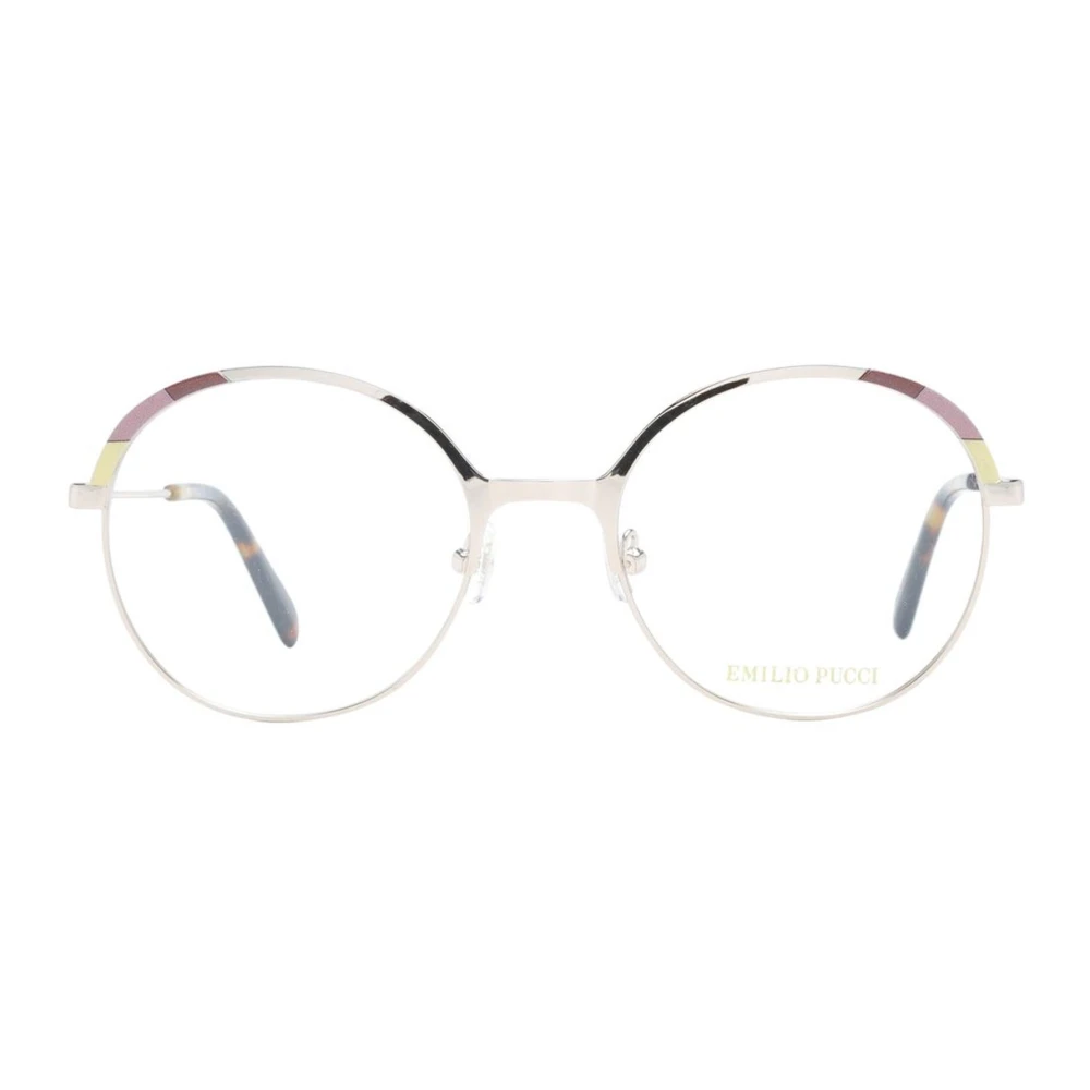 EMILIO PUCCI Gouden Ronde Optische Brillen voor Vrouwen Yellow Dames