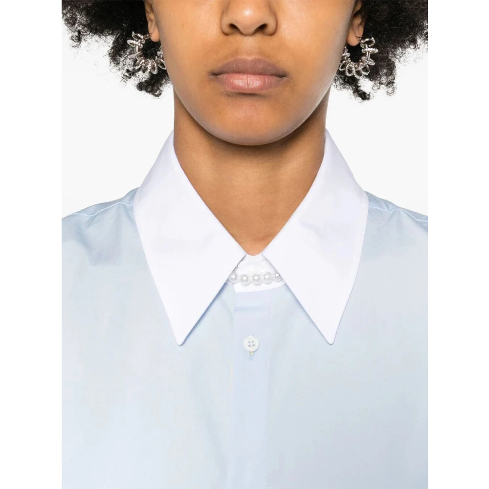 Dsquared2 Casual Katoenen Overhemd in Blauw Blue Dames