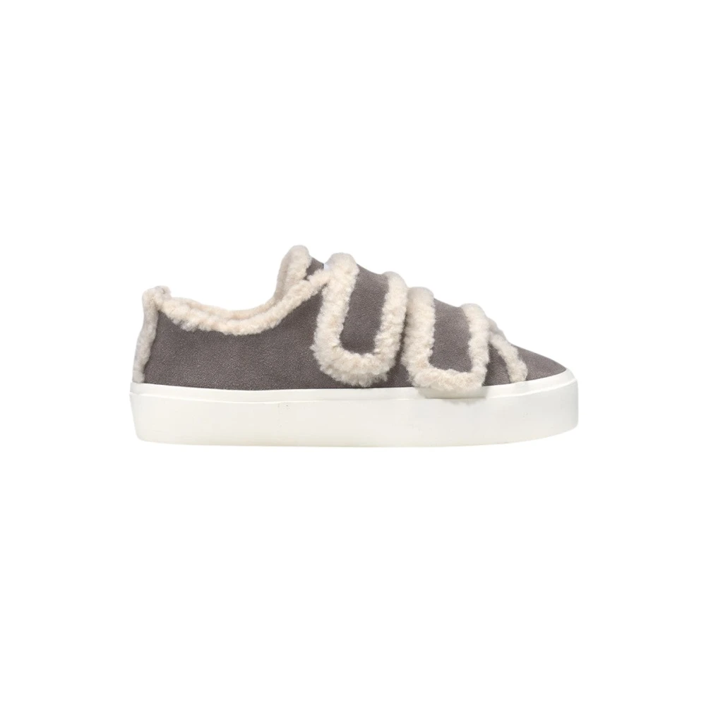 Inuikii Shearling Low Velcro Grijze Urban Laarzen Dames Schoenen Grijs