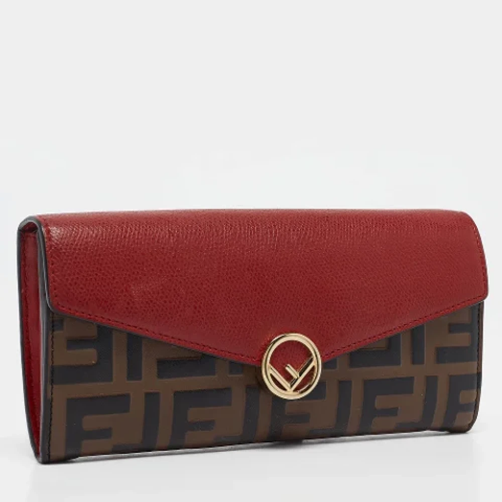 Fendi Vintage Pre-owned Leather wallets Red Dames