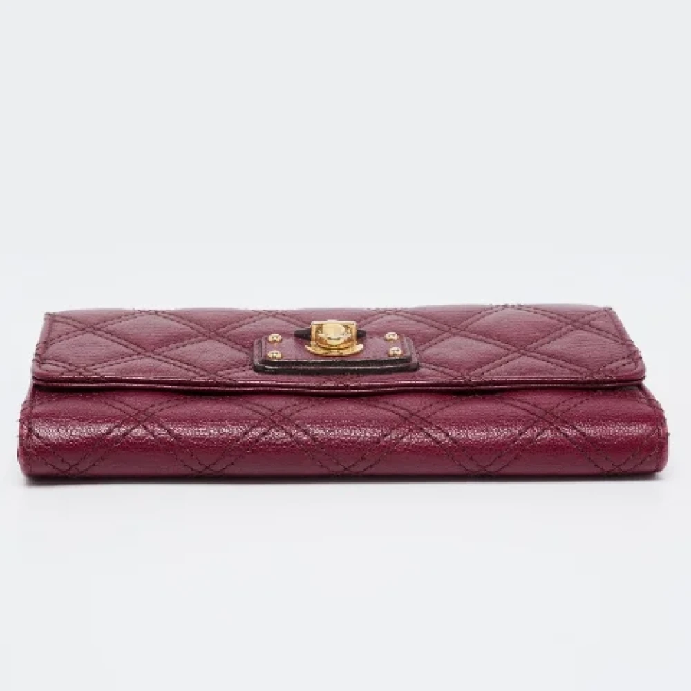 Marc Jacobs Pre-owned Leather wallets Purple Dames
