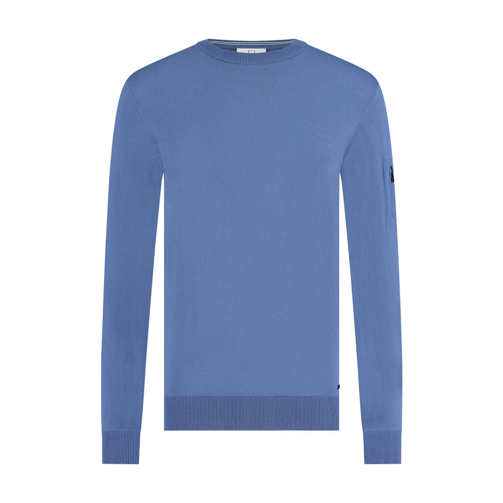 Born With Appetite Pipa R-neck Pullover Blue Heren