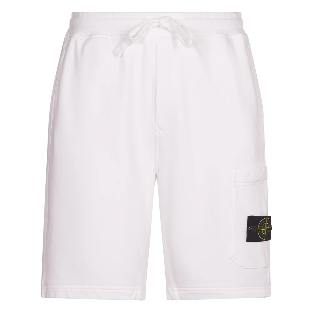 Stone Island Witte Korte Broek White Heren