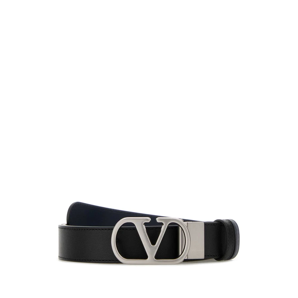 Valentino Garavani Men's Black Vlogo Signature Reversible Belt