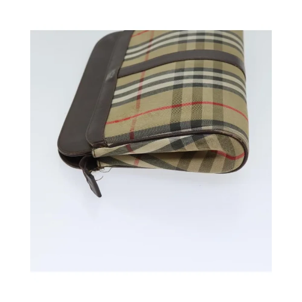 Burberry Vintage Pre-owned Cotton clutches Beige Dames