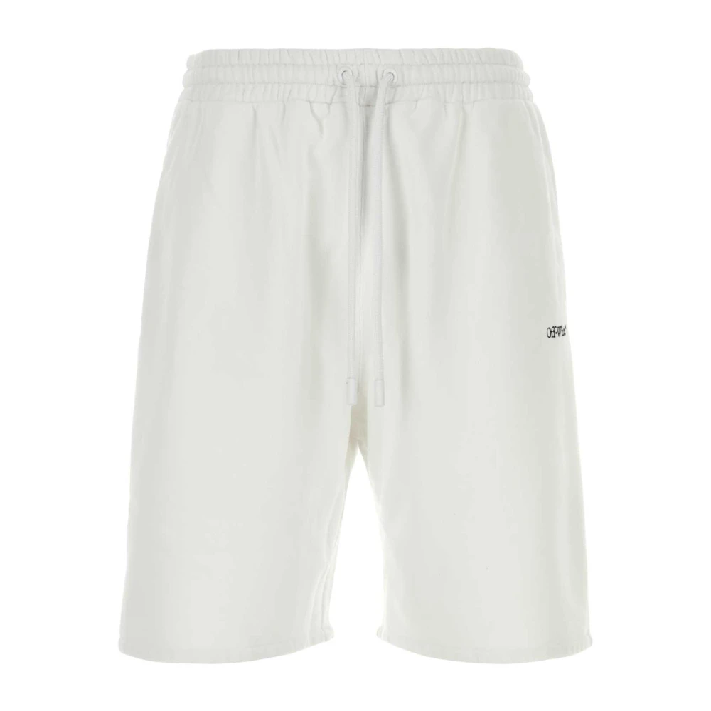 Off White Witte katoenen Bermuda shorts White Heren