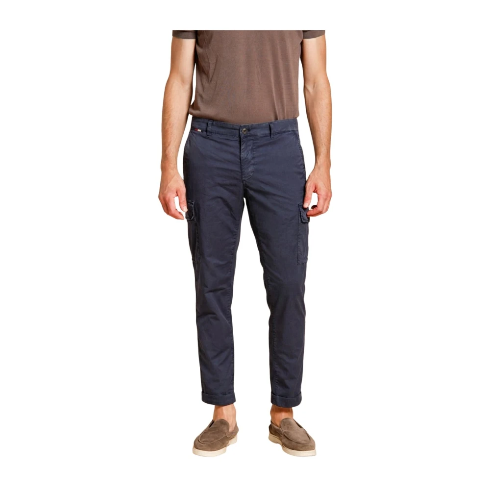 Mason's Mannelijk Blauw Broeken Heren, Xl, Katoen, Chile Cargo Broek