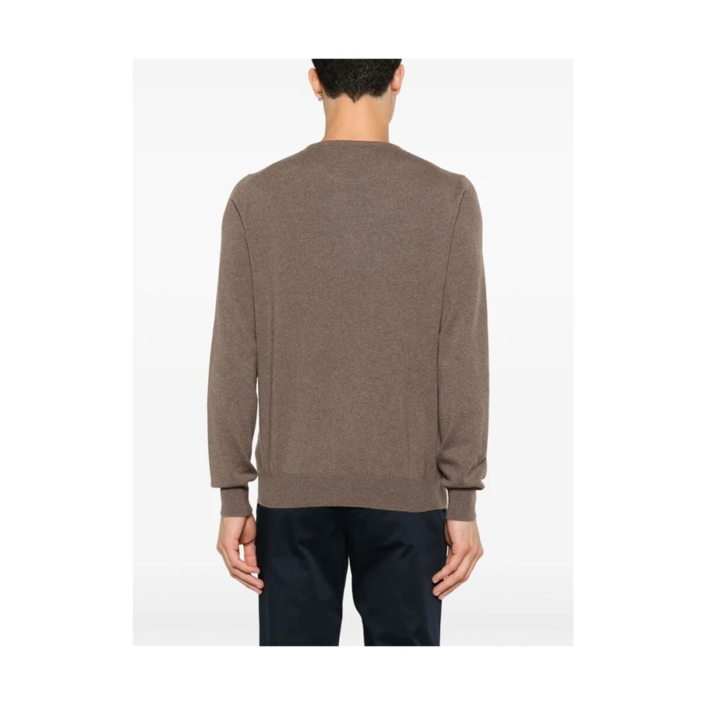 La Fileria Kasjmier Crew Neck Sweater Brown Heren