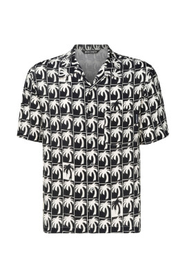 black-graphic-print-bowling-shirt