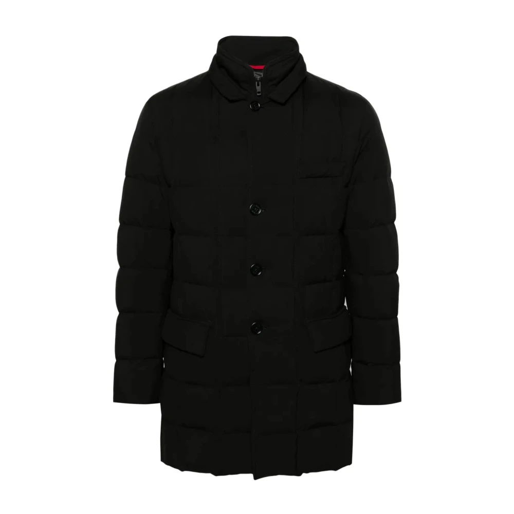 Fay Mannelijk Zwart Jassen Heren, L, Polyester, Double-Front Donsjas