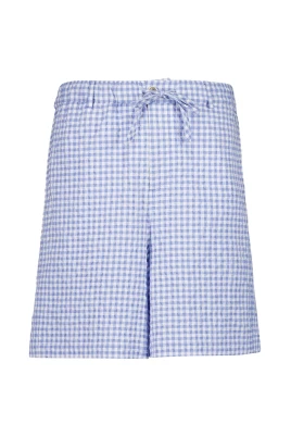 Ljusblå Gingham Seersucker Shorts