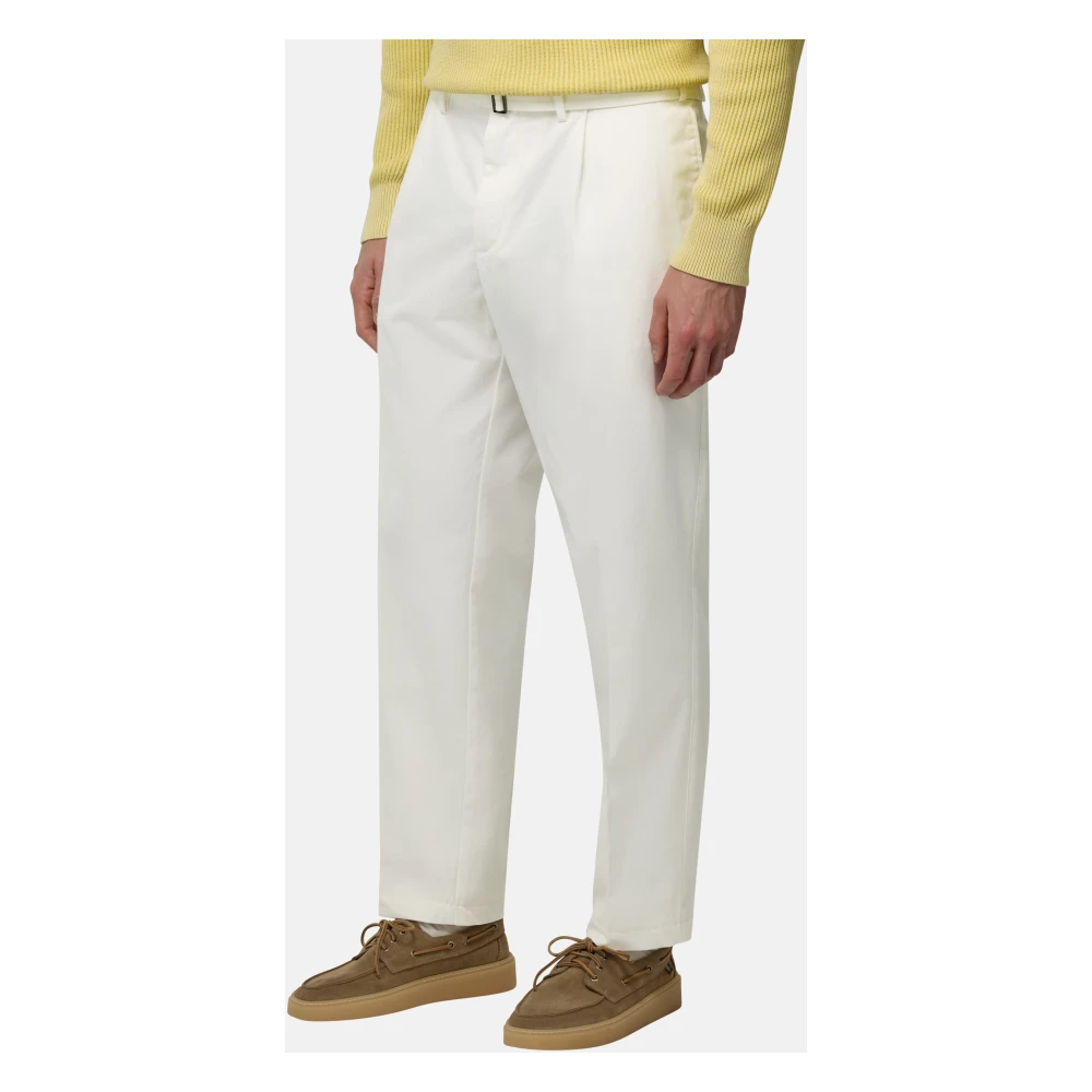 Boggi Milano Katoenen Broek White Heren