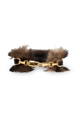 Shearling and Palmellato Kalvskinns Väska Axelrem