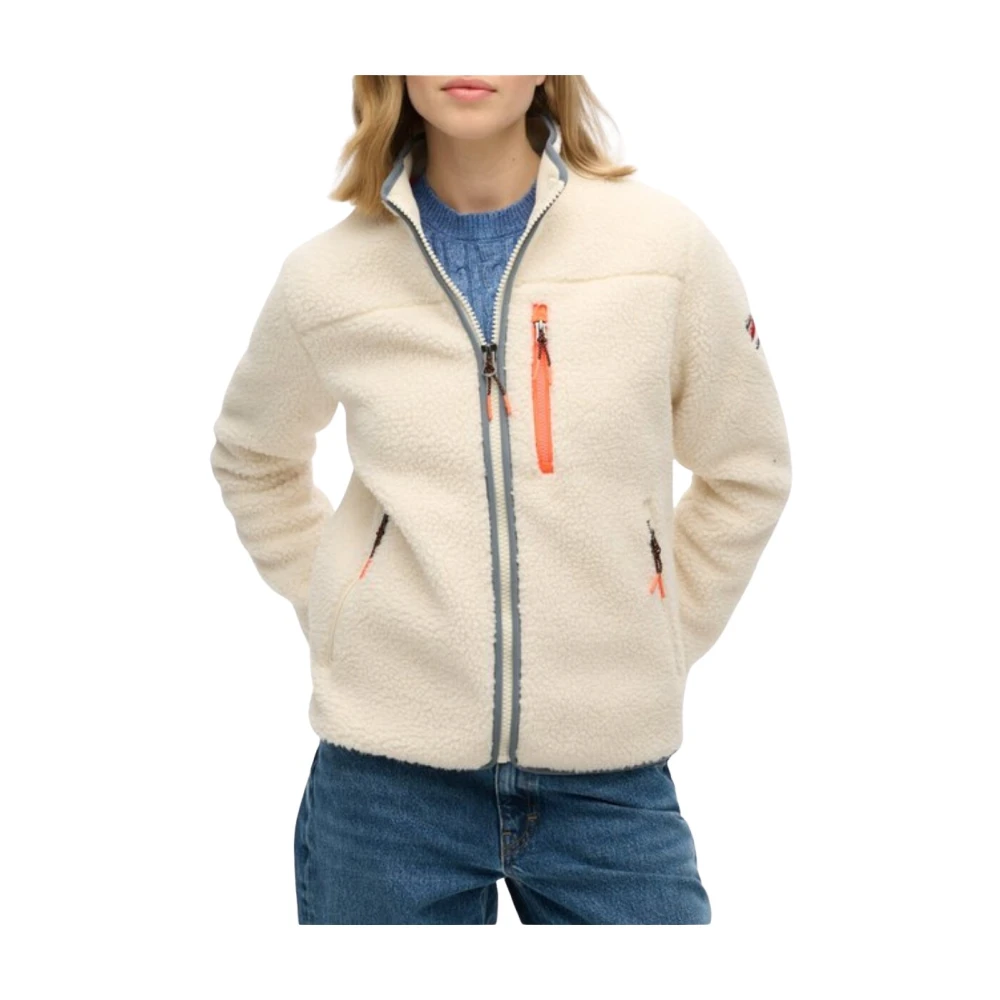 Superdry Donna Beige, Pelle Per W2012340a Polare Beige Pieno (Xs), Casual, Poliestere - Immagine 3