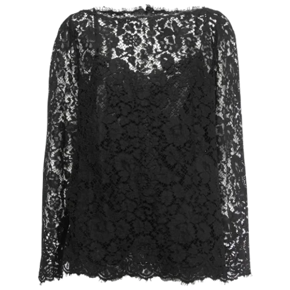 Dolce & Gabbana Pre-owned Lace tops Black Dames