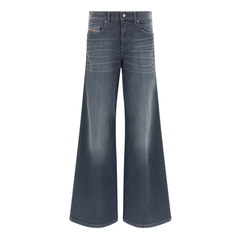 Diesel Women's Gray Wide Jeans, W24, Jeans