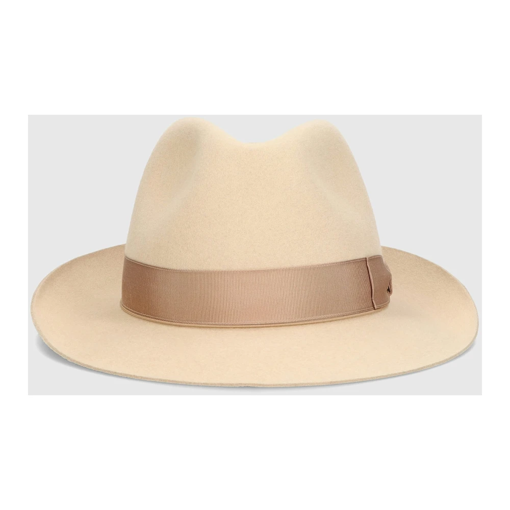 Borsalino Tijdloze Medium Rand Hoed Brown Heren