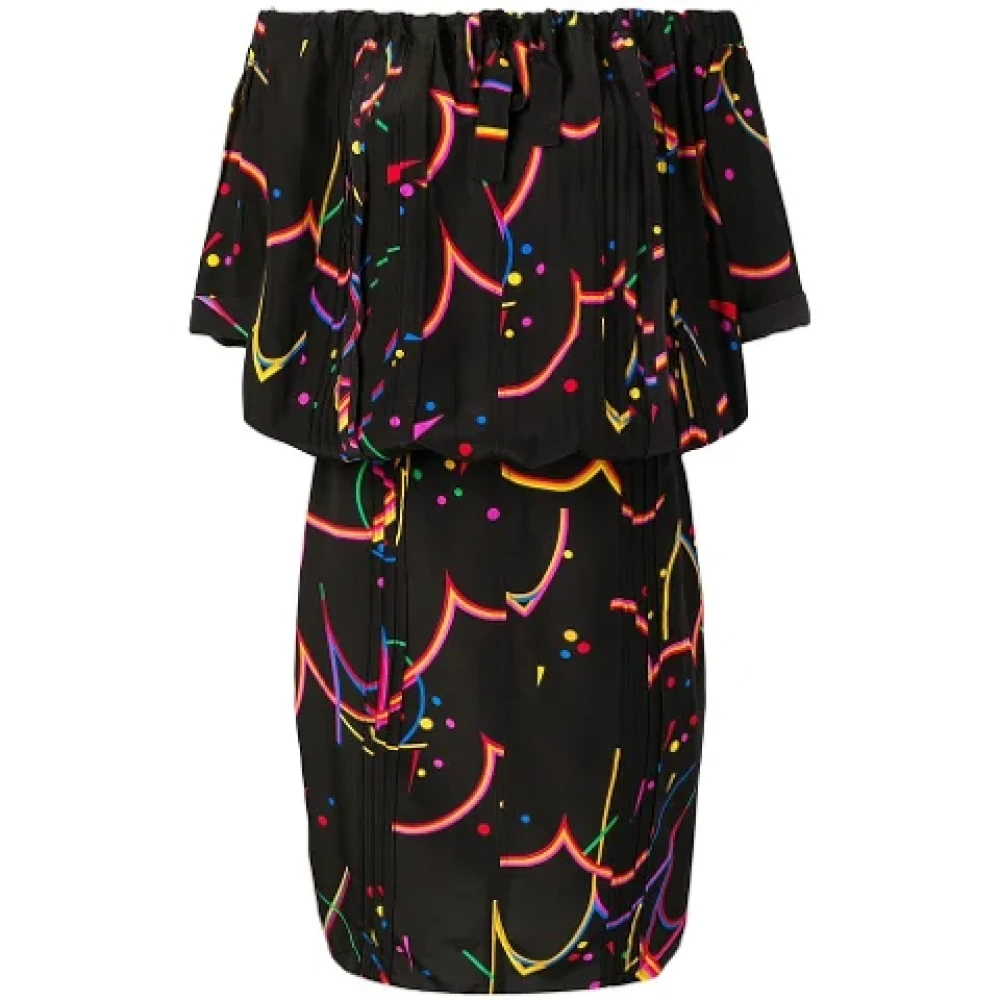 Prada Vintage Pre-owned Silk dresses Multicolor Dames