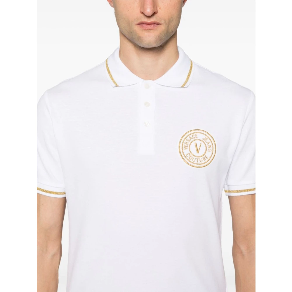 Versace Jeans Couture Wit Poloshirt Herenmode White Heren