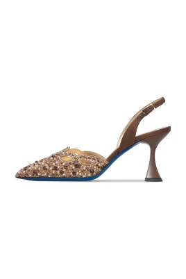 Jewel Suede Slingbacks