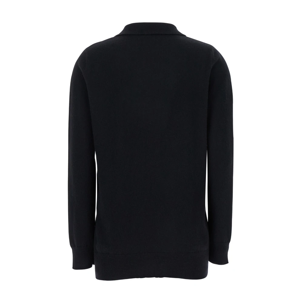 Lisa Yang Zwarte Cashmere V-hals Trui Black Dames