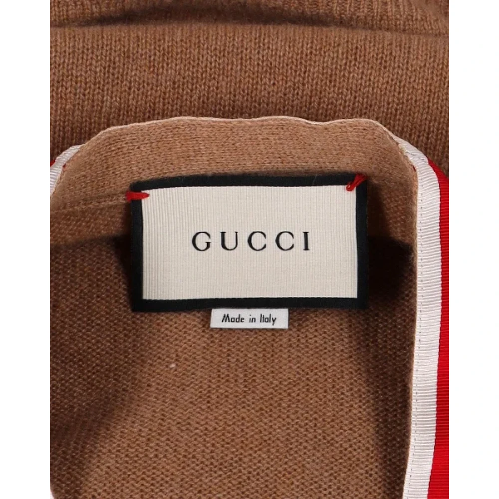 Gucci Vintage Pre-owned Wool tops Brown Heren