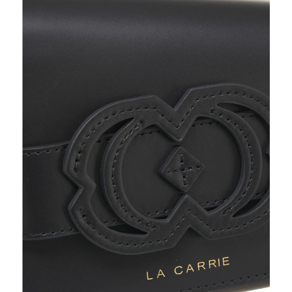 La Carrie Zwarte Leren Handtas Black Dames