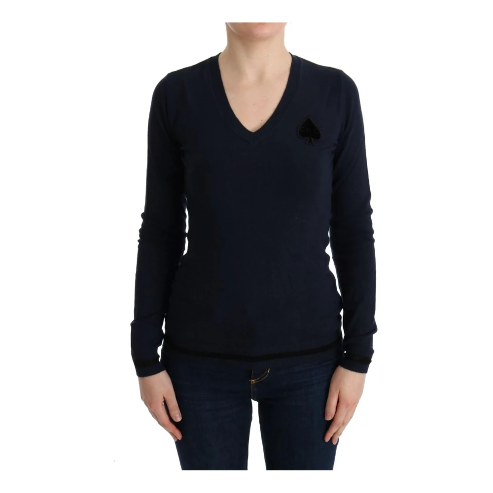 Costume National Donna Blu Maglie, S, New,