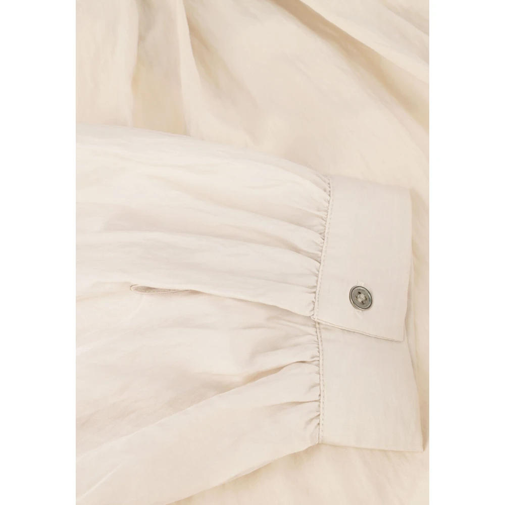 Co'Couture Elegante Viva Pleat Blouse Beige Dames