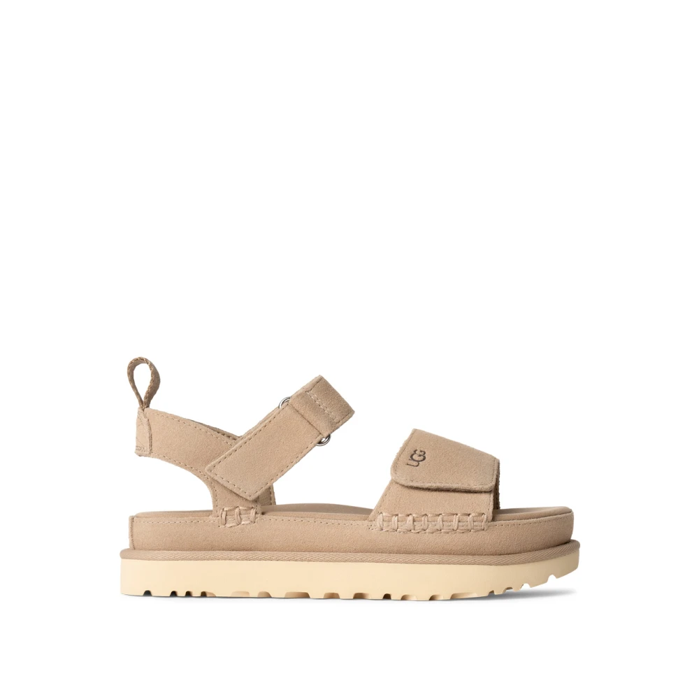 Ugg Women's Beige Flat Sandals, 6 Uk, Goldenstar Sandals Sand