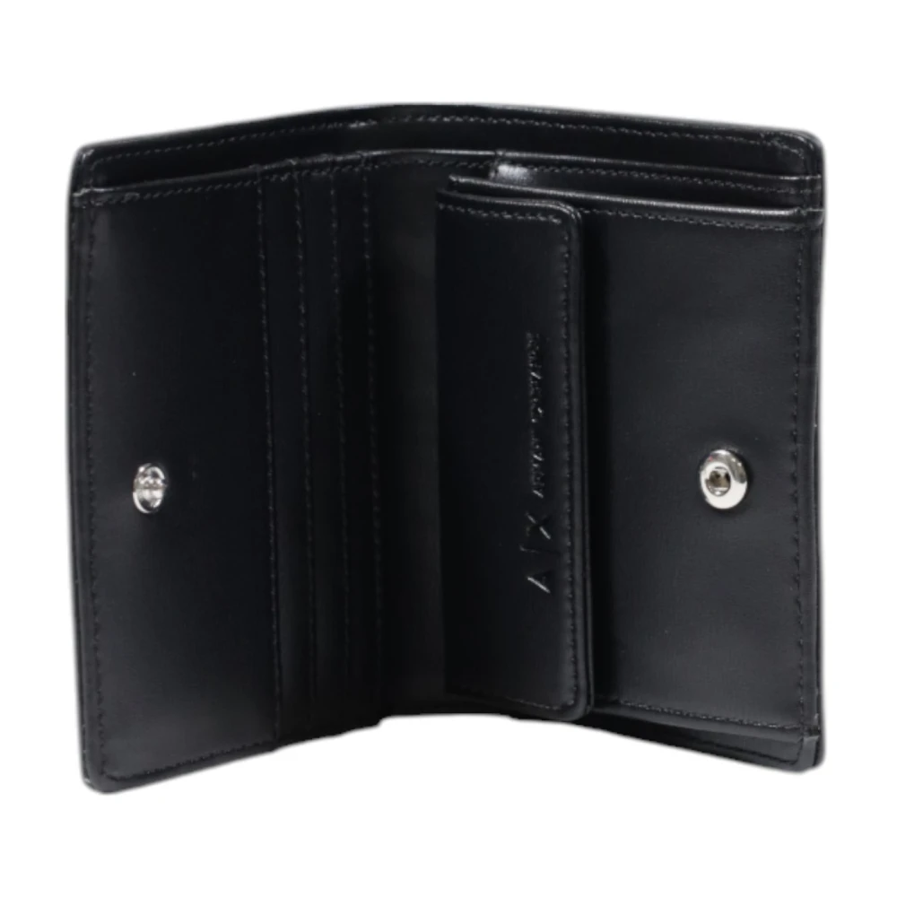 Armani Exchange Kleine portemonnee met ASV-logo Black Dames