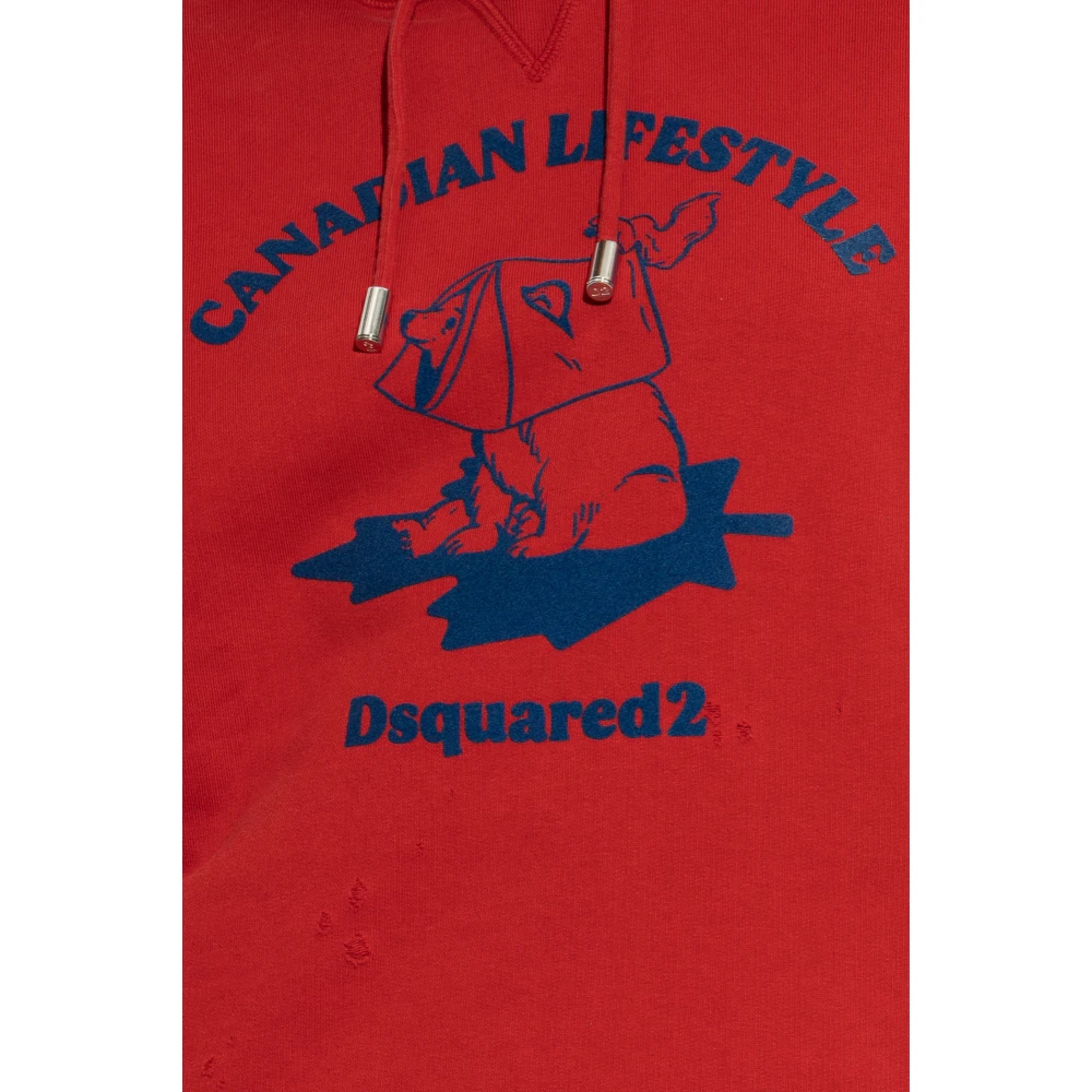 Dsquared2 Sweatshirt met logo Red Dames