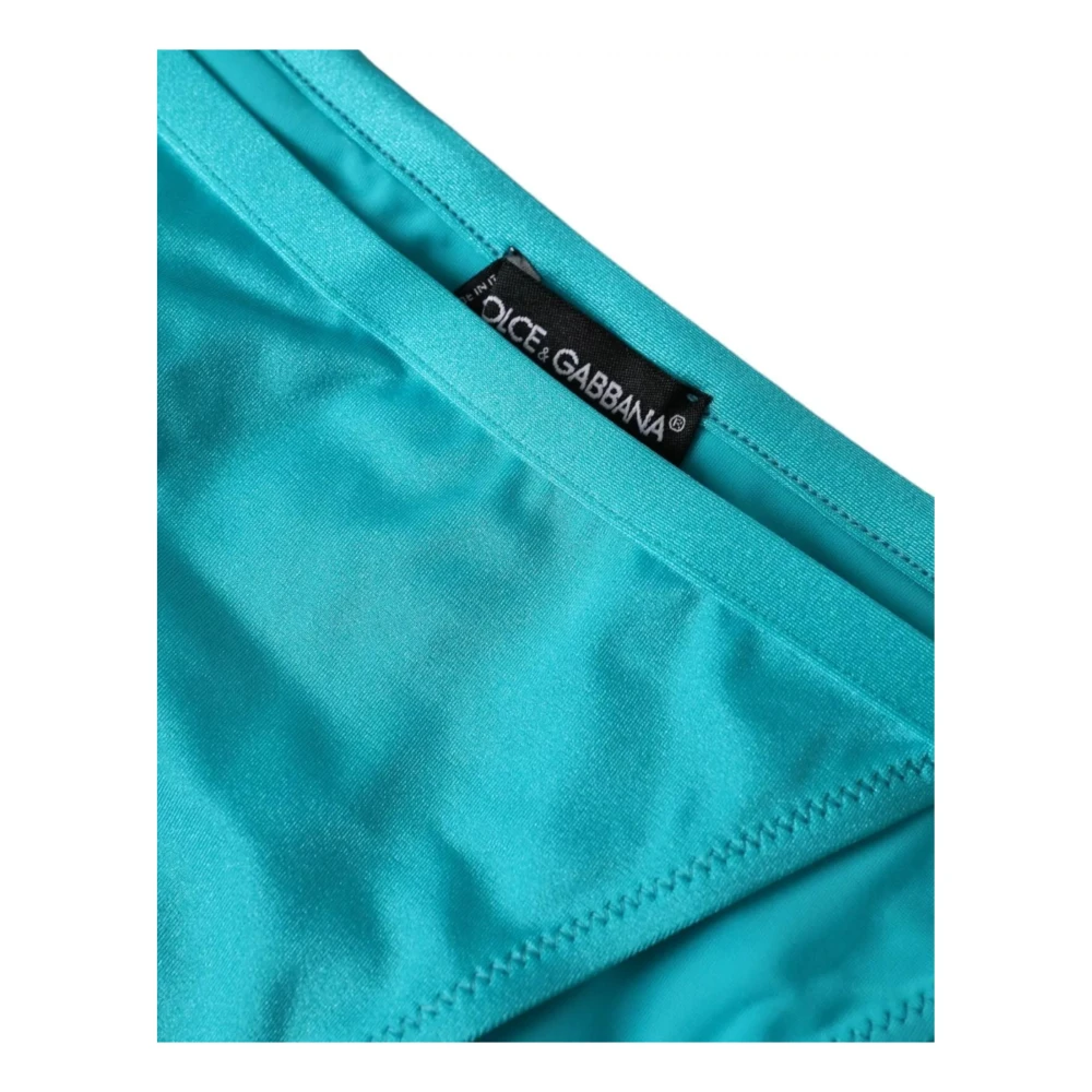 Dolce & Gabbana Blauw Groene Bikini Onderkant Zwemkleding Blue Dames