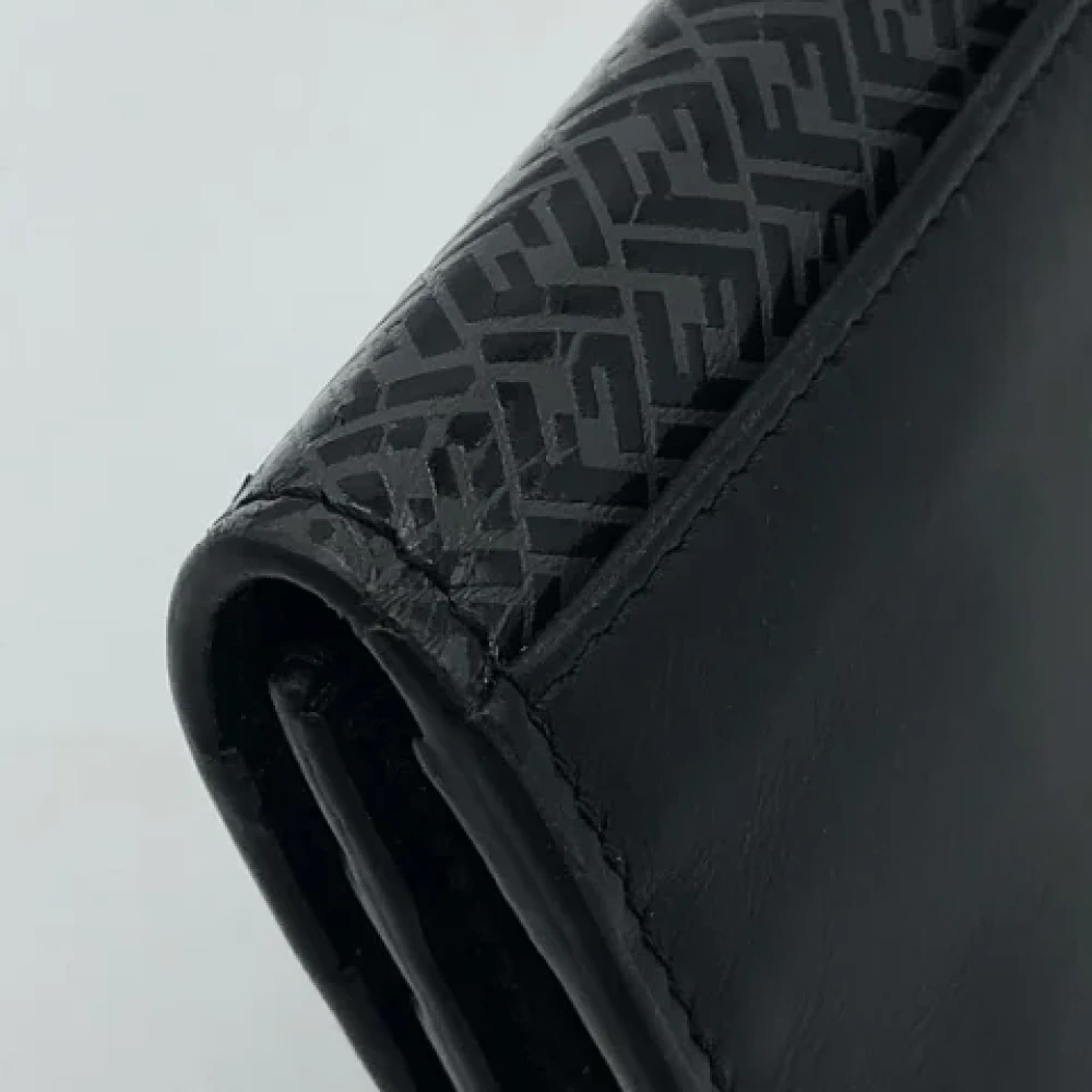 Fendi Vintage Pre-owned Leather wallets Black Dames